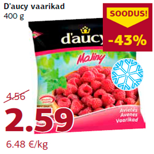 Allahindlus - D’aucy vaarikad 400 g