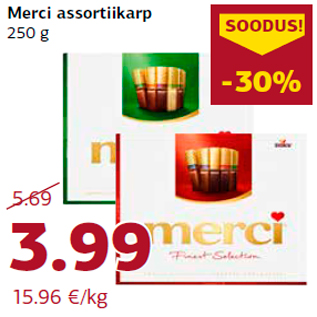 Allahindlus - Merci assortiikarp 250 g