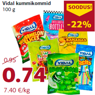 Allahindlus - Vidal kummikommid 100 g