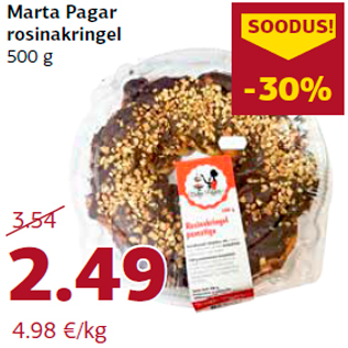 Allahindlus - Marta Pagar rosinakringel 500 g