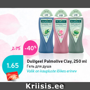 Allahindlus - Dušigeel Palmolive Clay, 250 ml