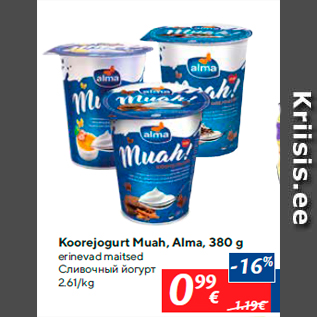 Allahindlus - Koorejogurt Muah, Alma, 380 g