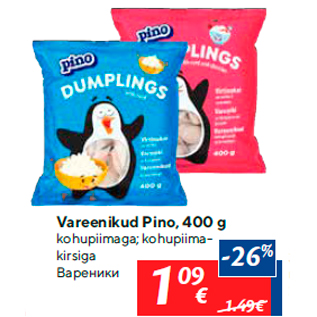 Allahindlus - Vareenikud Pino, 400 g