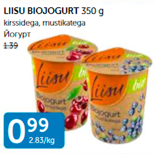 Allahindlus - LISU BIOJOGURT 350 G