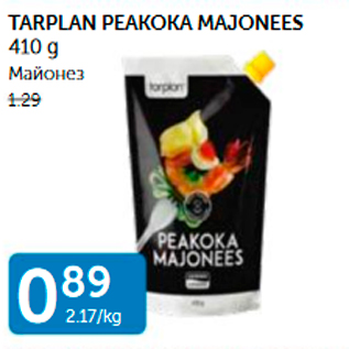 Allahindlus - TARPLAN PEAKOKA MAJONEES 410 G