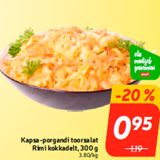 Allahindlus - Kapsa-porgandi toorsalat Rimi kokkadelt, 300 g