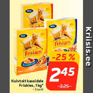 Allahindlus - Kuivtoit kassidele Friskies, 1 kg*