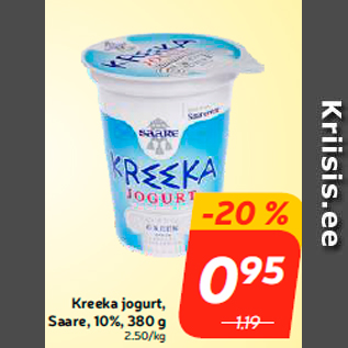 Allahindlus - Kreeka jogurt, Saare