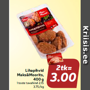 Allahindlus - Lihapihvid Maks&Moorits, 400 g