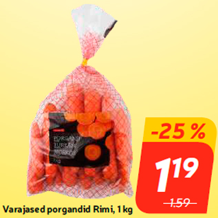 Allahindlus - Varajased porgandid Rimi, 1 kg