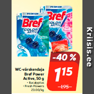 Allahindlus - WC-värskendaja Bref Power Active, 50 g