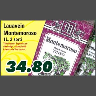 Allahindlus - Lauavein Montemoroso