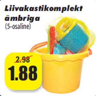 Allahindlus - Liivakastikomplekt ämbriga (5-osaline)