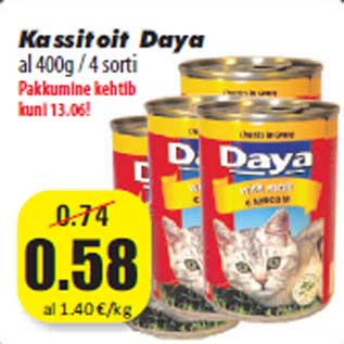 Allahindlus - Kassitoit Daya al 400g / 4 sorti