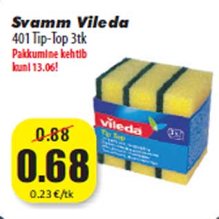 Allahindlus - Svamm Vileda 401 Tip-Top 3tk