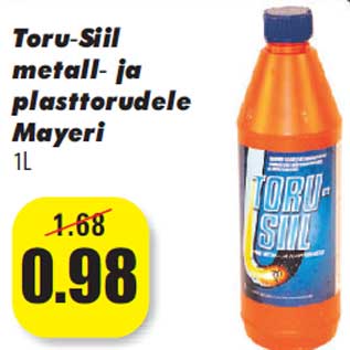 Allahindlus - Toru-Siil metall- ja plasttorudele Mayeri