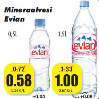 Allahindlus - Mineraalvesi Evian