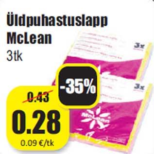 Allahindlus - Üldpuhastuslapp McLean