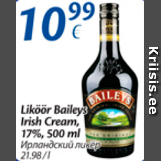 Allahindlus - Liköör Baileys Irish Cream