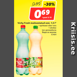 Allahindlus - Vichy Fresh maitsestatud vesi, 1,5 l*