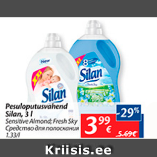 Allahindlus - Pesuloputusvahend Silan, 3 l