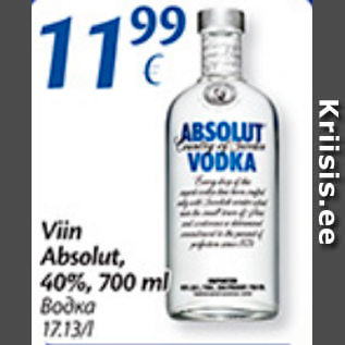 Allahindlus - Viin Absolut