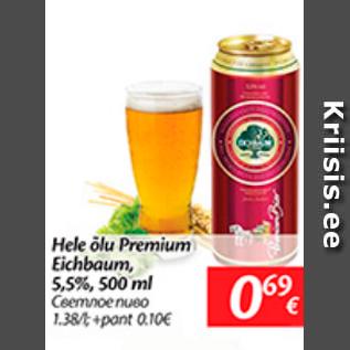 Allahindlus - Hele õlu Premium Eichbaum