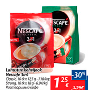 Allahindlus - Lahustuv kohvijook Nescafe 3in1