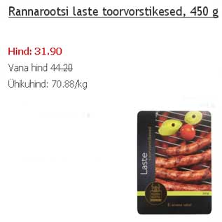 Allahindlus - Rannarootsi laste toorvorstikesed