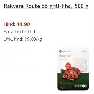 Allahindlus - Rakvere Route 66 grill-liha