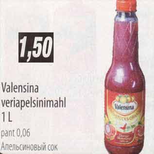 Allahindlus - Valensina veriapelsinimahl