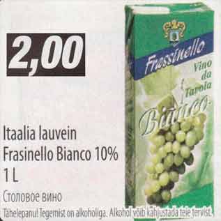 Allahindlus - Itaalia lauavein Frasinello Bianco