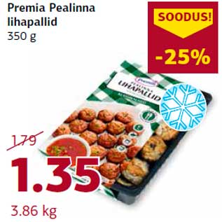 Allahindlus - Premia Pealinna lihapallid 350 g