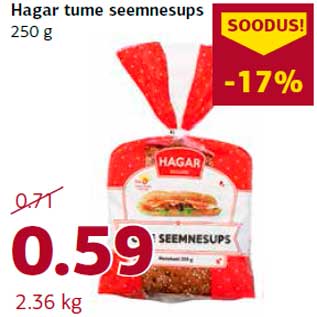 Allahindlus - Hagar tume seemnesups 250 g