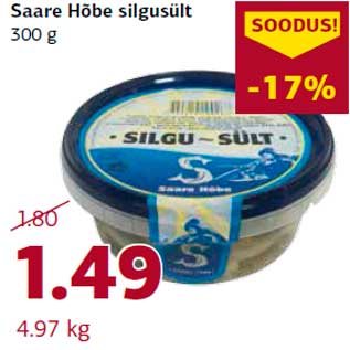 Allahindlus - Saare Hõbe silgusült 300 g