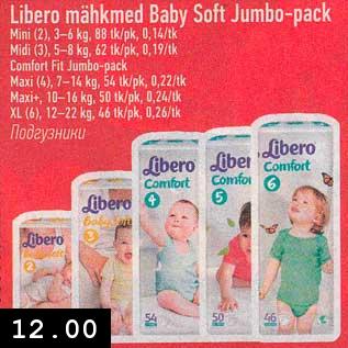 Allahindlus - Libero mähkmed Baby Soft Jumbo-pack