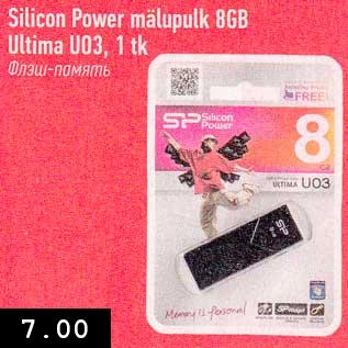 Allahindlus - Silicon Power mälupulk 8GB Ultima U03