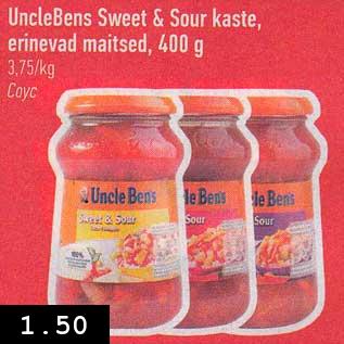 Allahindlus - UncleBens Sweet & Sour kaste