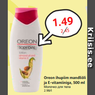 Allahindlus - Oreon ihupiim mandliõli ja E-vitamiiniga, 500 ml