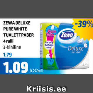 Allahindlus - ZEWA DELUXE PURE WHITE TUALETTPABER