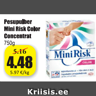 Allahindlus - Pesupulber Mini Risk Color Concentrat 750 g