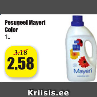 Allahindlus - Pesugeel Mayeri Color 1 L