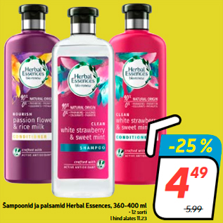 Allahindlus - Šampoonid ja palsamid Herbal Essences, 360-400 ml