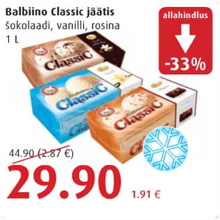 Allahindlus - Balbiino Classic jäätis