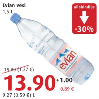 Allahindlus - Evian vesi