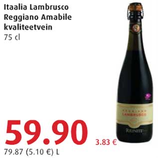 Allahindlus - Itaalia Lambrusco Reggiano Amabile kvaliteetvein