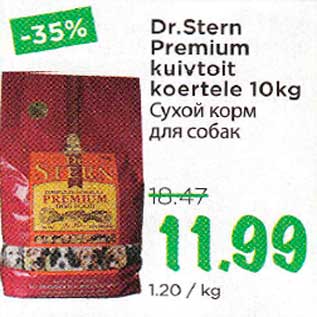 Allahindlus - Dr.Stern Premium kuivtoit koertele 10 kg