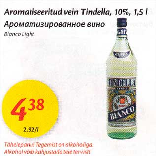 Allahindlus - Aromatiseeritud vein Tindella, 10 %, 1,5 l