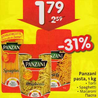 Allahindlus - Panzani pasta,