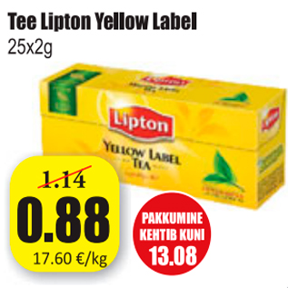 Allahindlus - Tee Lipton Yellow Label